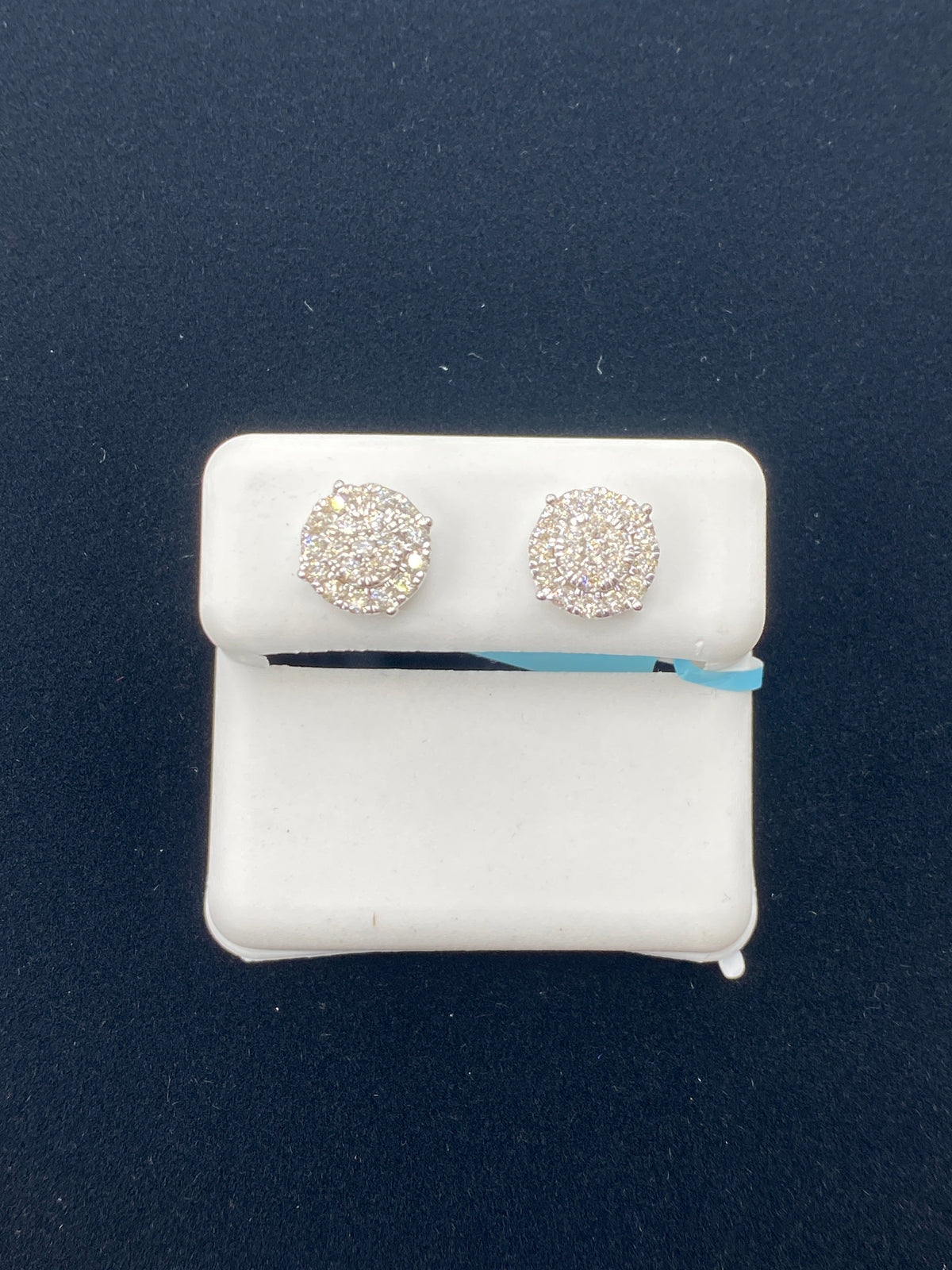 14K Gold Round Diamond Stud Earrings - additional product view 4