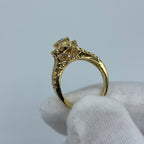 14K Gold Round Large Center Stone Diamond Engagement Ring - additional product view 5