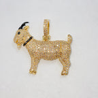 14K Gold Goat Diamond Pendant - additional product view 8