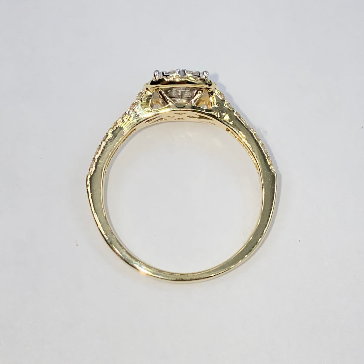 14K Gold Ballad Circle Diamond Engagement Ring - additional product view 8