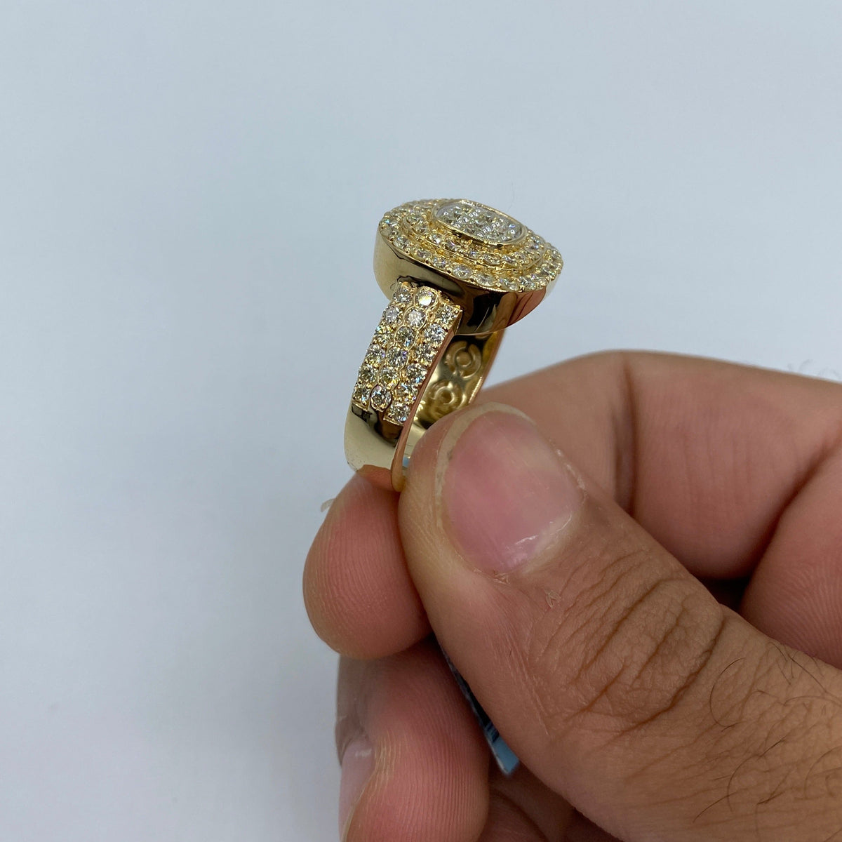 14K Gold Square Madrid Diamond Ring - additional product view 6
