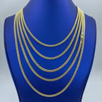 10K Gold 4.5mm Miami Cuban Link Chain 16–24 in, 16" - close-up product photo