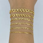 10K Gold Flat Cuban Link Anklet - additional product view 2