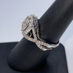14K Gold Square Halo Twist Diamond Engagement Ring - additional product view 5
