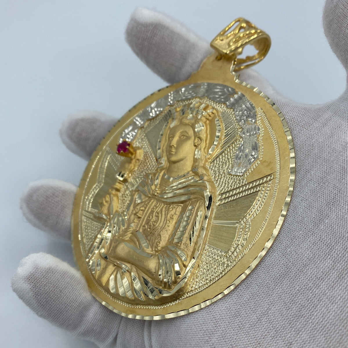10K Gold Saint Barbara Pendant 4.5 in - additional product view 4