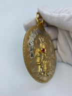 10K Gold Saint Barbara Pendant - 3.75 in - additional product view 5