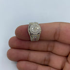 14K Gold Circle Ring with Diamond Baguette Sides - additional product view 4
