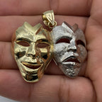 10K Gold Laugh Now Cry Later Pendant 1.7 in - additional product view 4