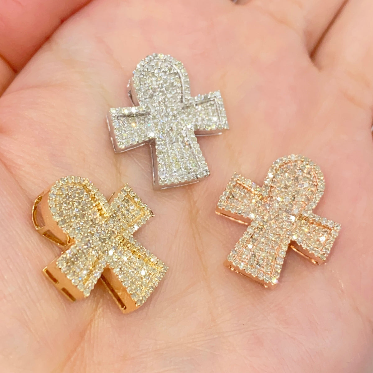 14K Gold Robyn Ankh Diamond Pendant - additional product view 2