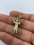 14K Gold Baby Jesus Pendant 1.5 in - additional product view 3