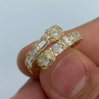 14K Gold Bangle Diamond Baguette Engagement Ring - additional product view 3