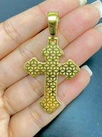 10K Gold Fancy Cross Diamond Pendant - additional product view 6