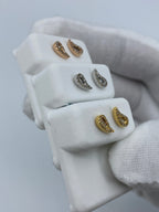 14K Gold Small Tear Shape Diamond Baguette Earrings - additional product view 3