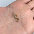10K Gold Cursive S Initial Diamond Pendant - additional product view 3
