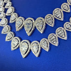 14K Gold Pear Tennis Chain Diamond Necklace - additional product view 3