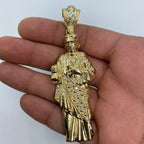 14K Gold Saint Jude CZ Pendant - additional product view 2
