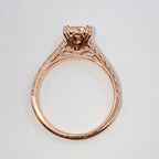 14K Gold Rosebud Halo Diamond Engagement Ring - additional product view 9