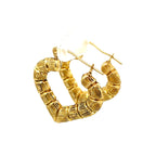 Bamboo Heart Earrings 1.0 in - additional product view 4