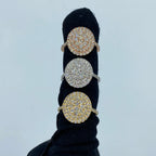 14K Gold Jumbo Cake Circle Diamond Engagement Ring - additional product view 5
