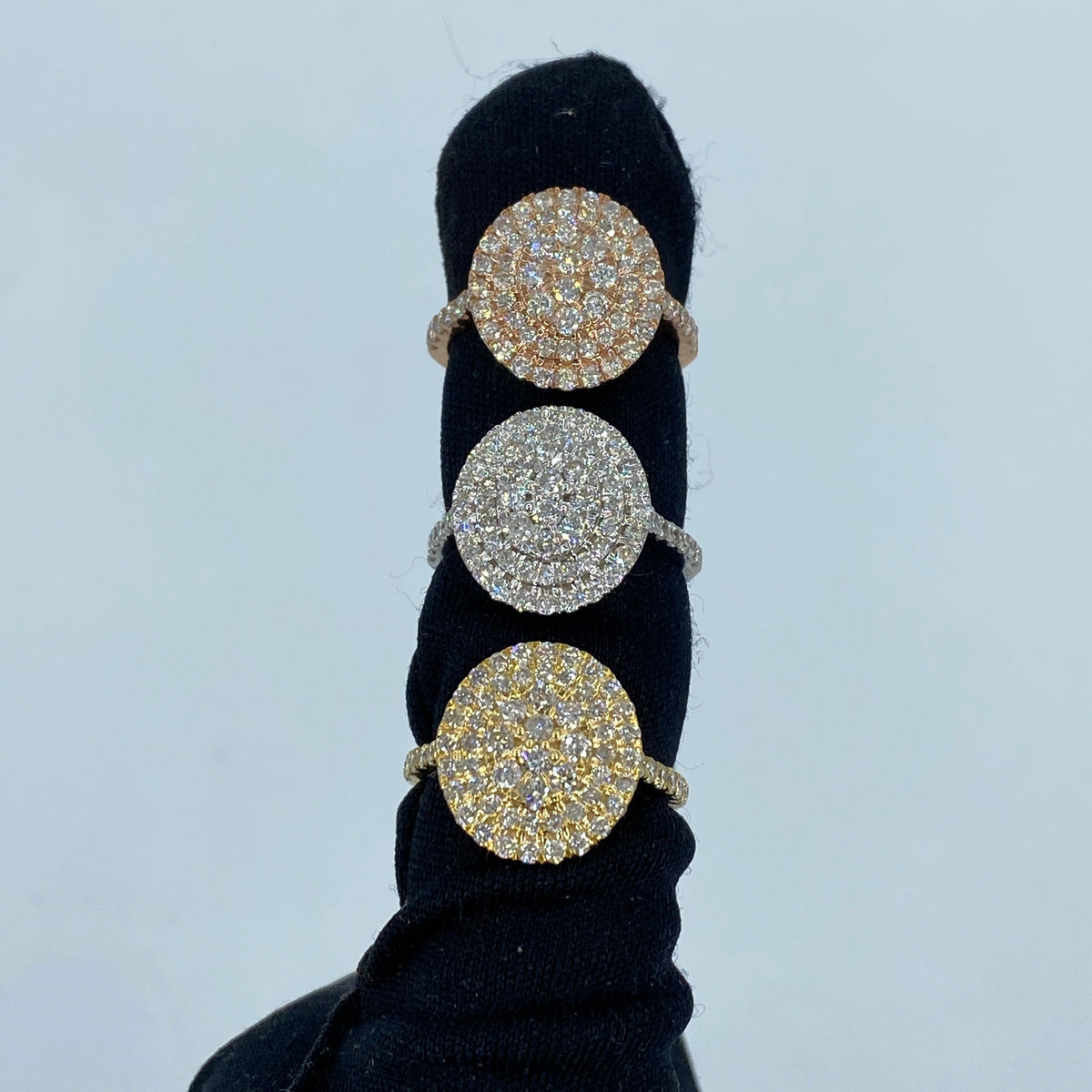 14K Gold Jumbo Cake Circle Diamond Engagement Ring - additional product view 5