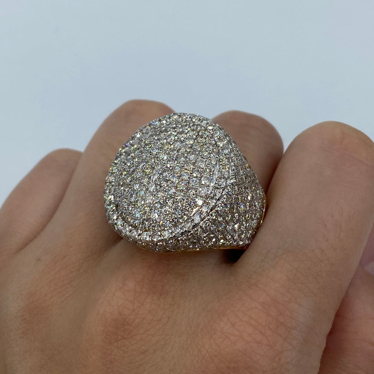 14K Gold Jumbo Diamond Signet Ring - additional product view 3