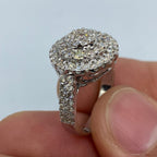 14K White Gold Circle Diamond Engagement Ring - additional product view 5