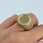 10K Gold Luxe Circle Photo Diamond Ring - additional product view 2