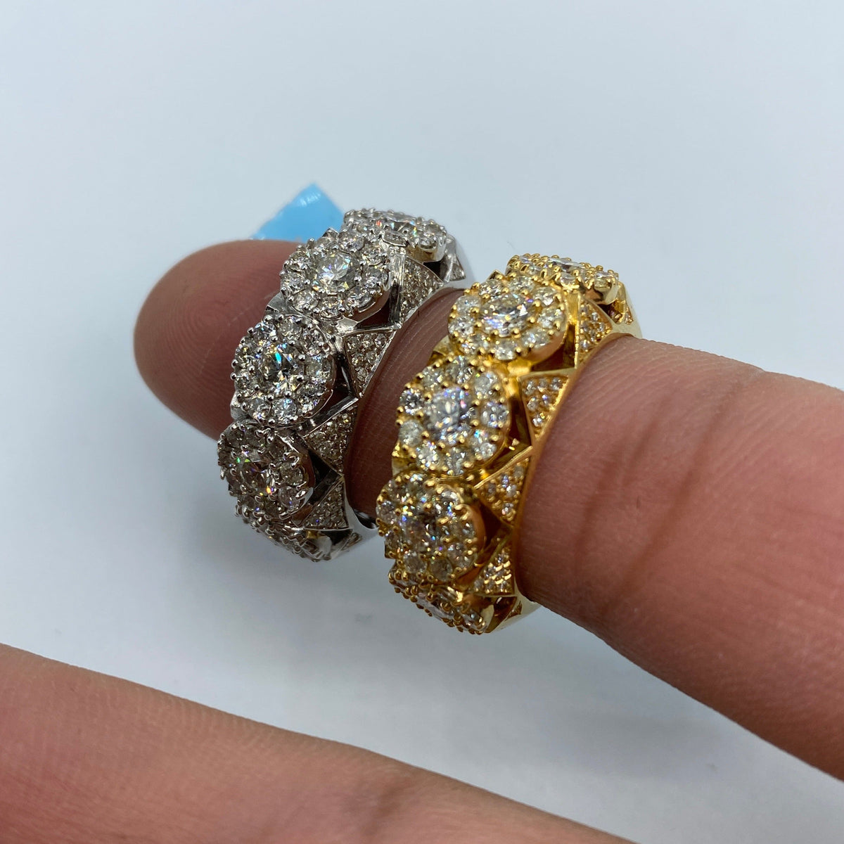 14K Gold Space Flower Diamond Ring 3.5 Ct - additional product view 5