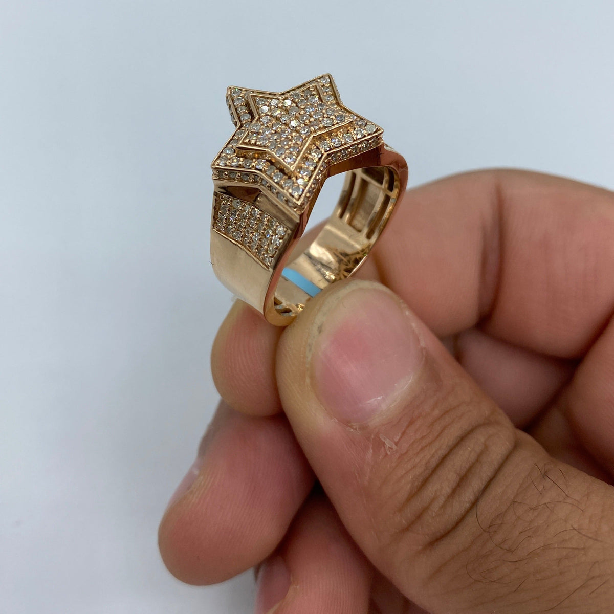 14K Gold Rose Star Diamond Ring - additional product view 3