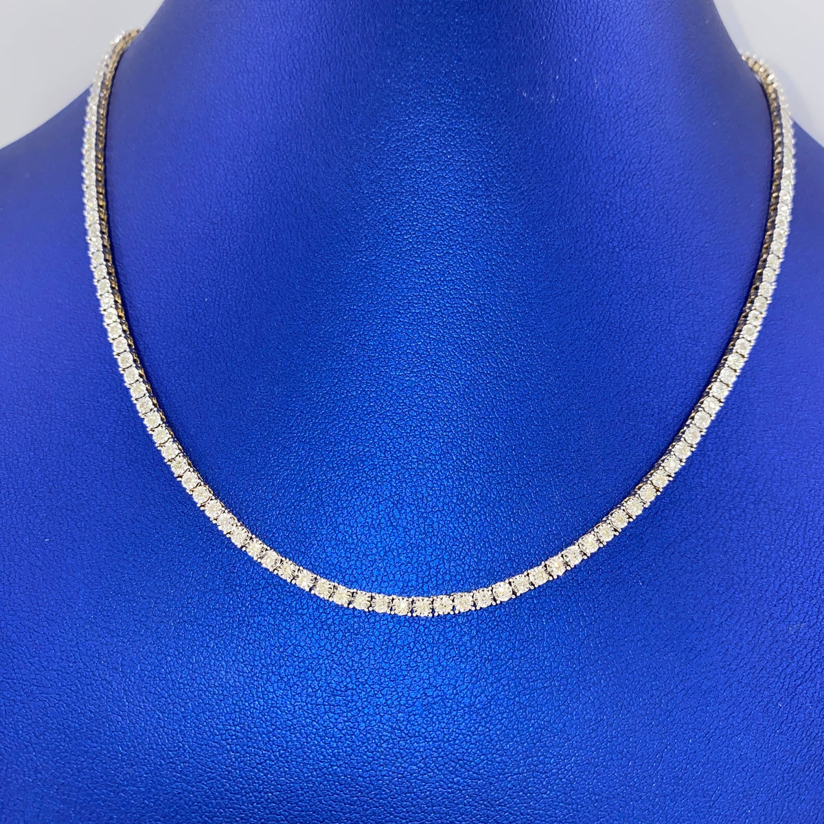 10K Gold 2.9mm Diamond Tennis Chain Necklace 16 in - additional product view 2