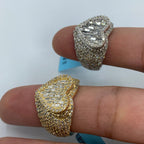 14K Gold Heart Diamond Baguette Ring - additional product view 10