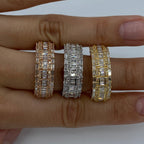 14K Gold Crown Diamond Baguette Ring - additional product view 3