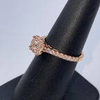 14K Gold Rosebud Halo Diamond Engagement Ring - additional product view 8