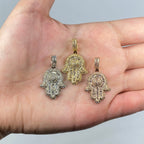 14K Gold Hamsa Diamond Pendant - additional product view 4
