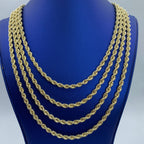 10K Gold 5.5mm Rope Chain 20–26 in, 20" - close-up product photo