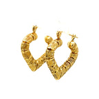 Bamboo Heart Earrings 1.0 in - additional product view 2