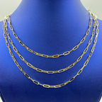 14K Gold 3.8mm Paper Clip Chain 16 in-20 in - additional product view 3