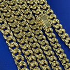 10K Gold 8mm Miami Cuban Link Diamond Chain 18–28 in - additional product view 3