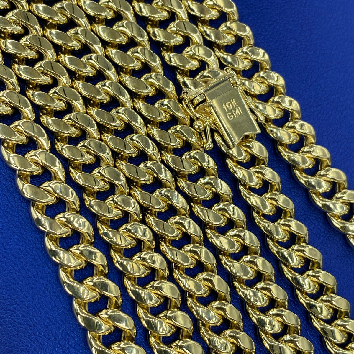10K Gold 8mm Miami Cuban Link Diamond Chain 18–28 in - additional product view 3