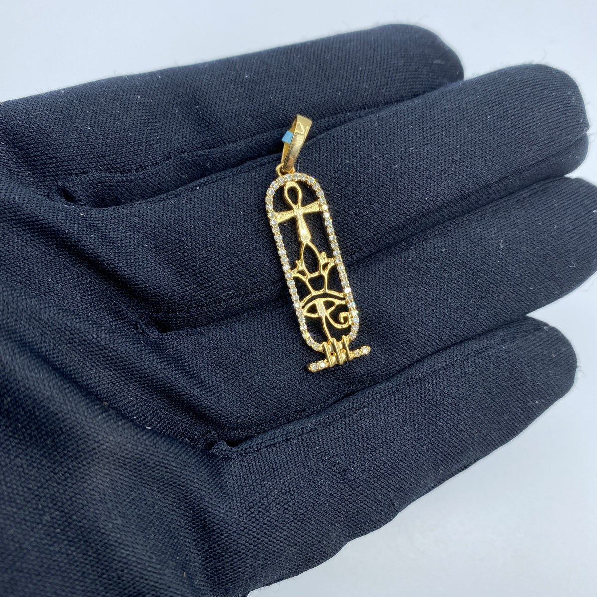 14K Gold Cathedral Diamond Pendant - additional product view 4