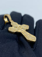10K Gold Celtic Cross Diamond Baguette Pendant 2.6 Ct - additional product view 3