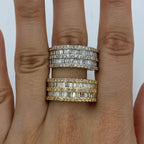 14K Gold Double Row Diamond Baguette Ring - additional product view 5