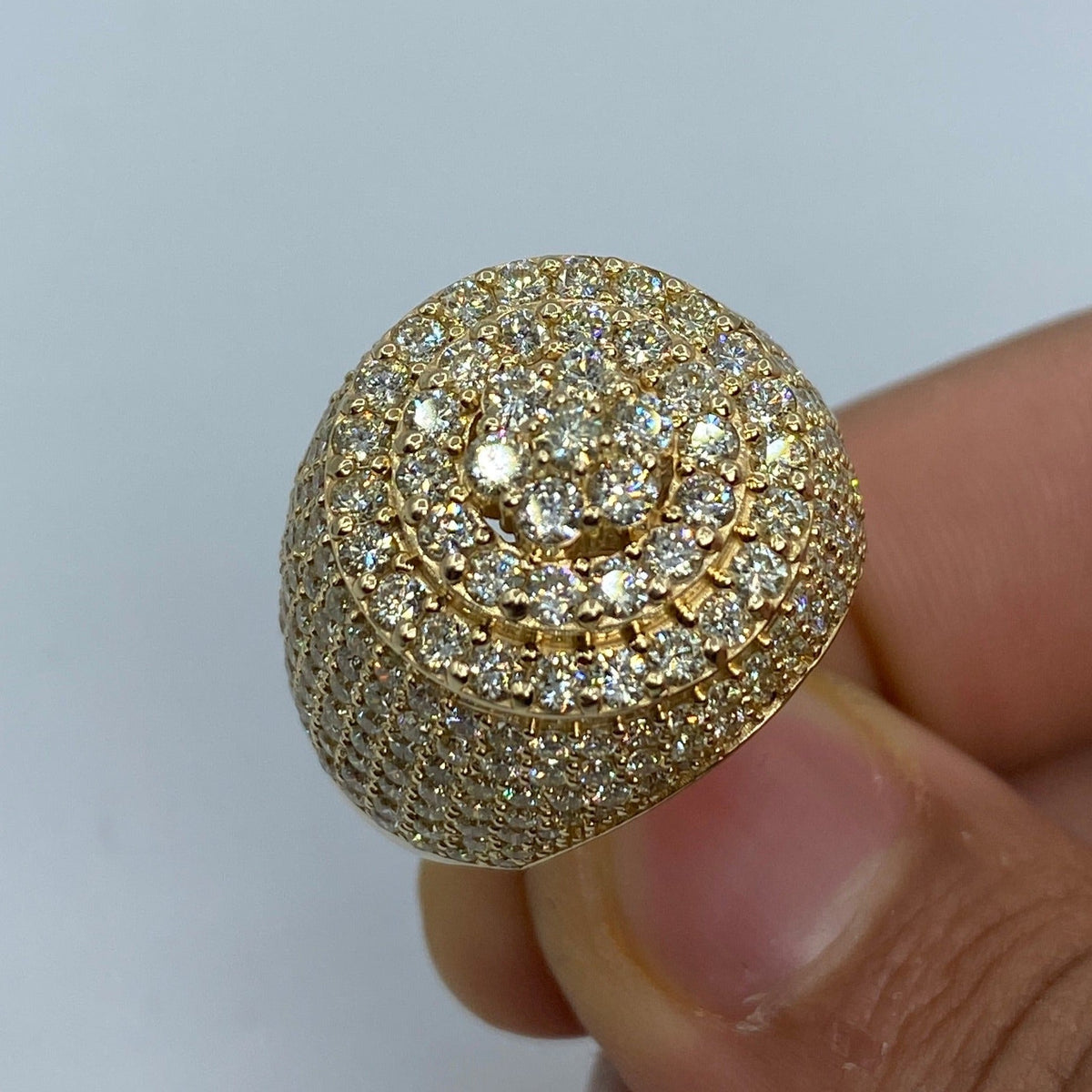 14K Gold Dome Cake Diamond Ring - additional product view 4