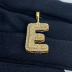 Initial E Bubble Diamond Pendant - additional product view 4