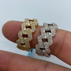 14K Gold 11mm Cuban Link Diamond Ring - additional product view 2