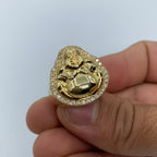 10K Gold Lucky Buddha Diamond Ring - additional product view 2