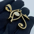 10K Gold Egyptian Eye Diamond Pendant - additional product view 3