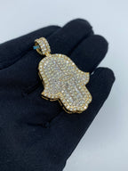 14K Gold Hamsa Diamond Pendant - additional product view 3