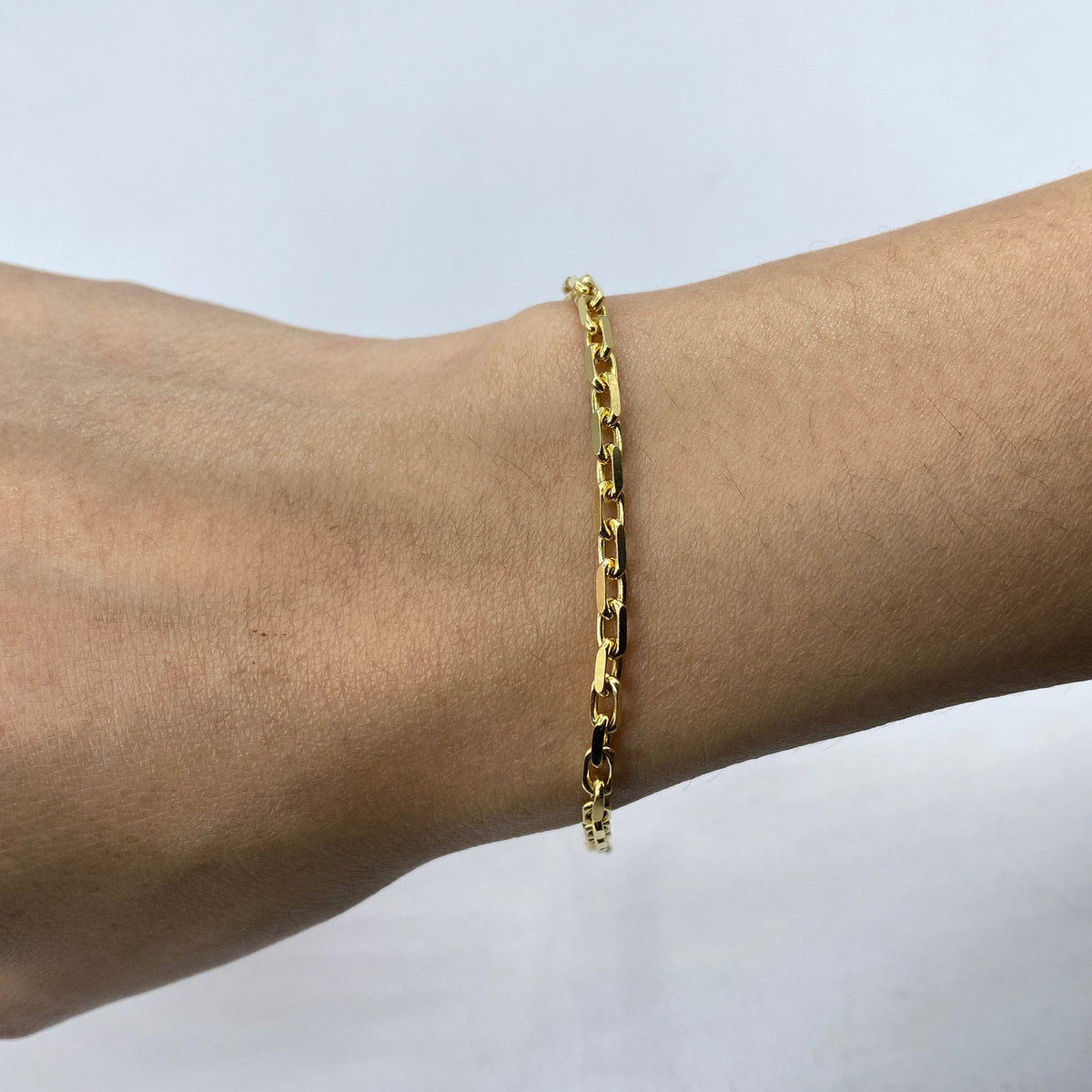 14K Gold 2.8mm Rolo Paperclip Link Bracelet 8 in - additional product view 2