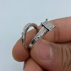 10K Gold Pixel Diamond Engagement Ring with Band - additional product view 6